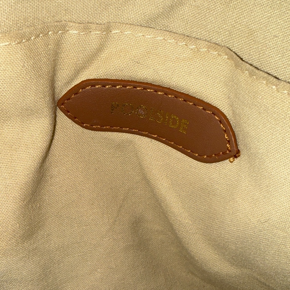 Chic Tan Woven Tote with Brown Accents - Picture 7 of 11